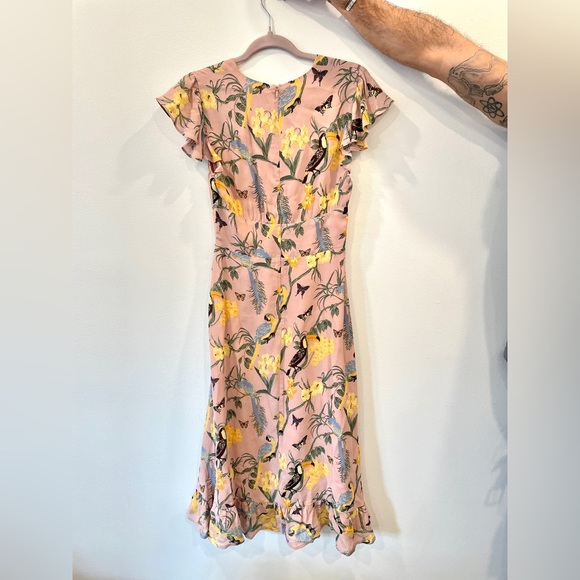Reformation - Riegan midi dress conga print with ruffles - Picture 3 of 5